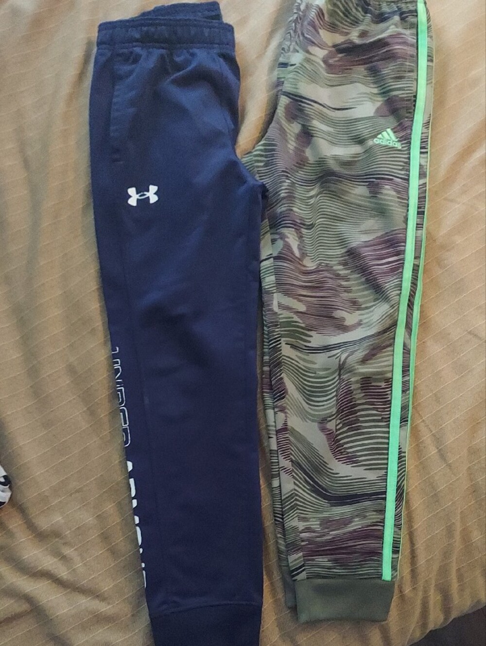 Under Armour Navy and ADIDAS Kids Athletic Joggers SIZE 7 - Picture 2 of 6